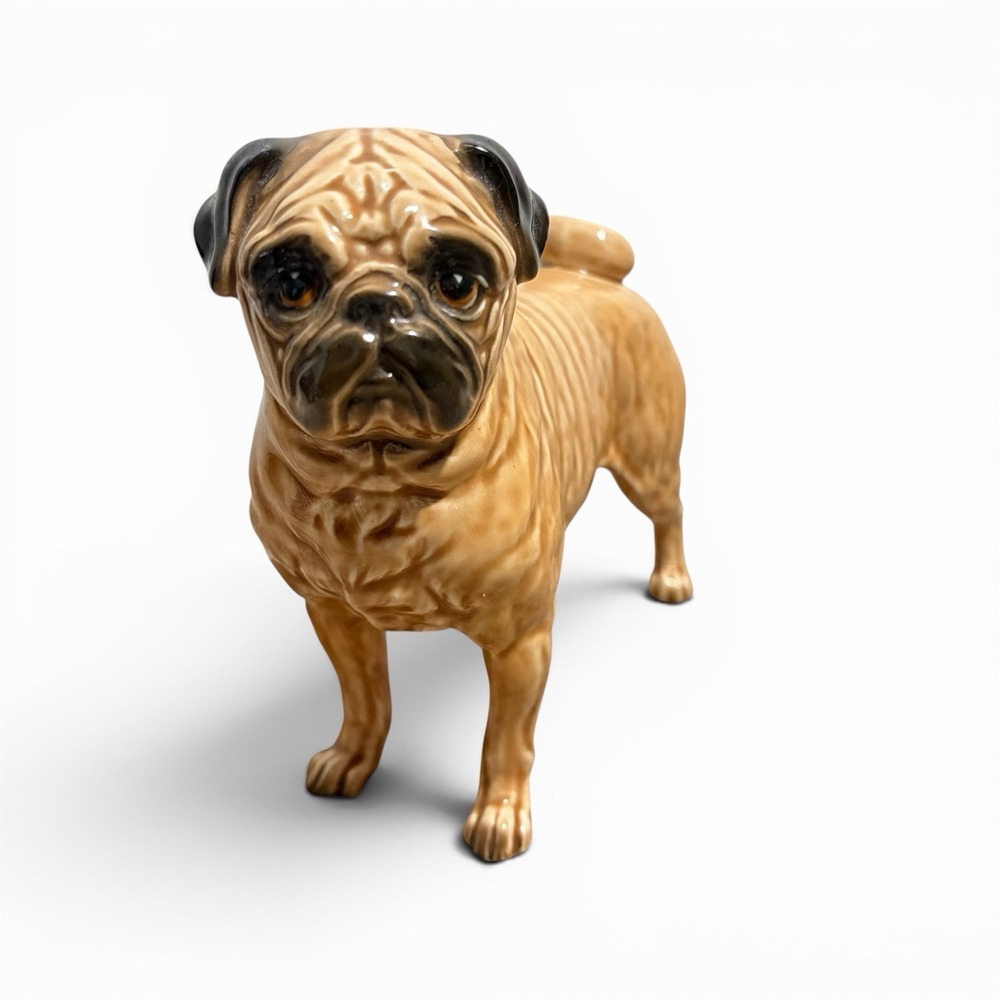 Vintage Shafford Japan Pug Dog 163 Ceramic Figurine
